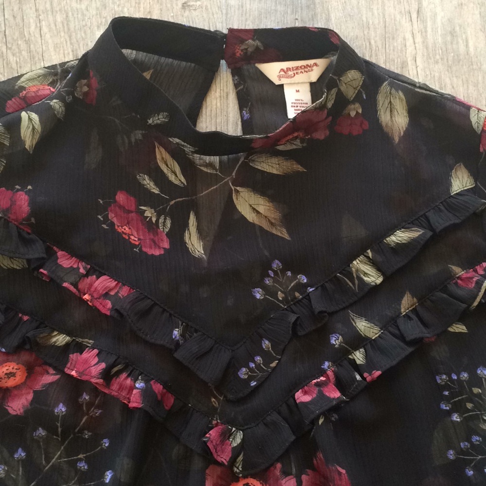 Sheer Floral Arizona Top - Picture 3 of 3